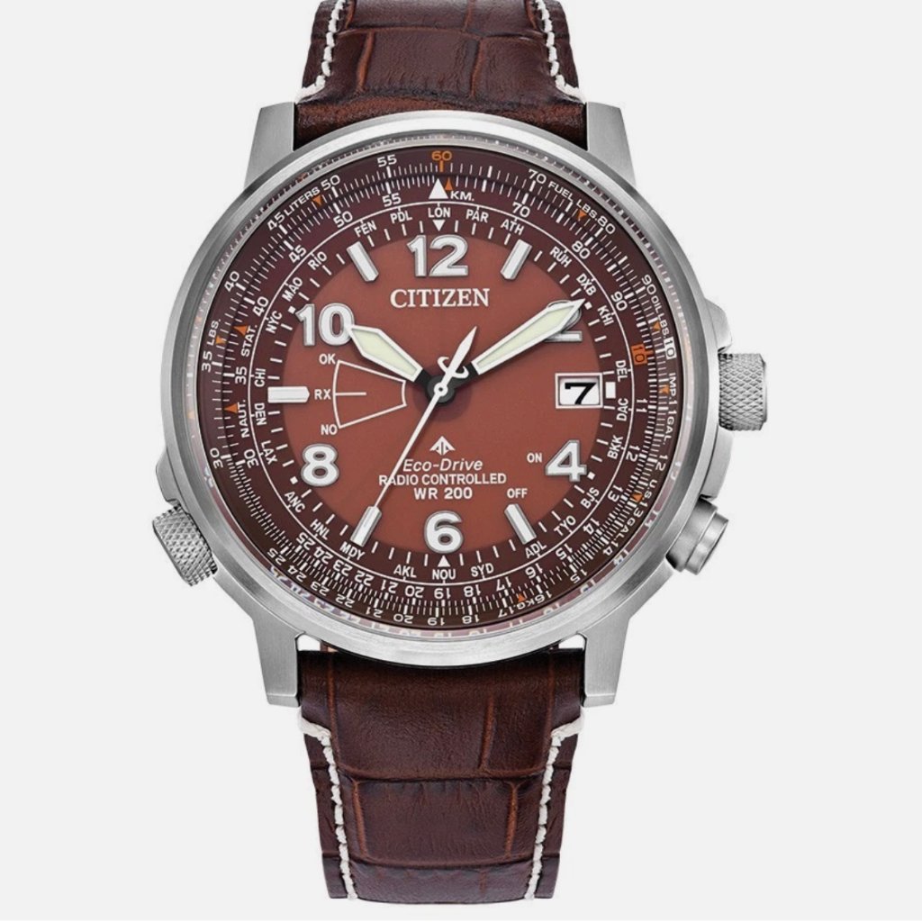 Citizen Men's Perpetual Date Calendar Eco-Drive Brown Watch 42mm